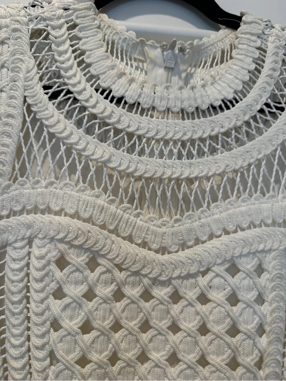 Jonathon Simkhai Coen White Crochet Mini Dress - Picture 5 of 10